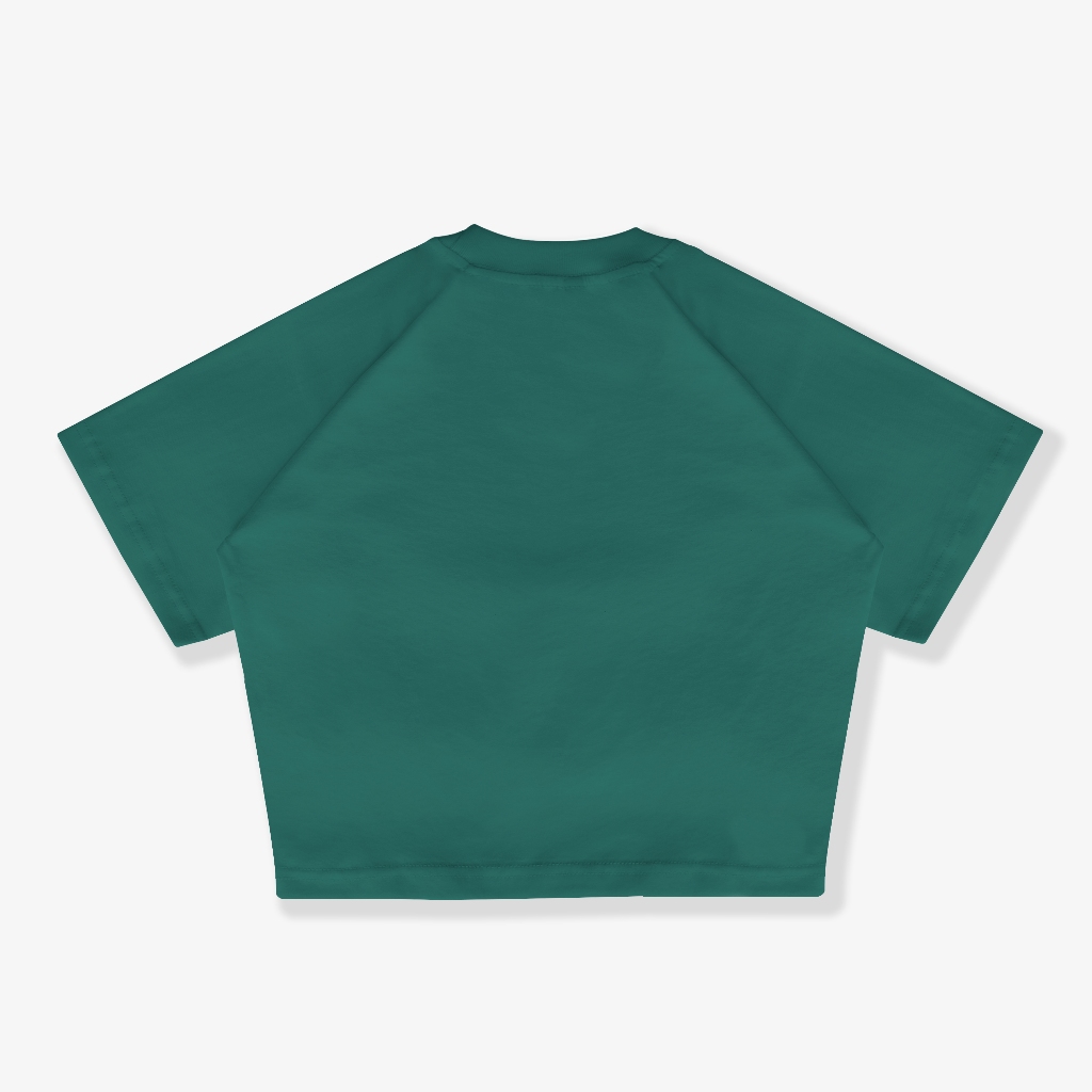 OOTDSUPPLY Croptee Fit Essentials Dark Army & Black | Croptee Slimfit Wanita CSF014
