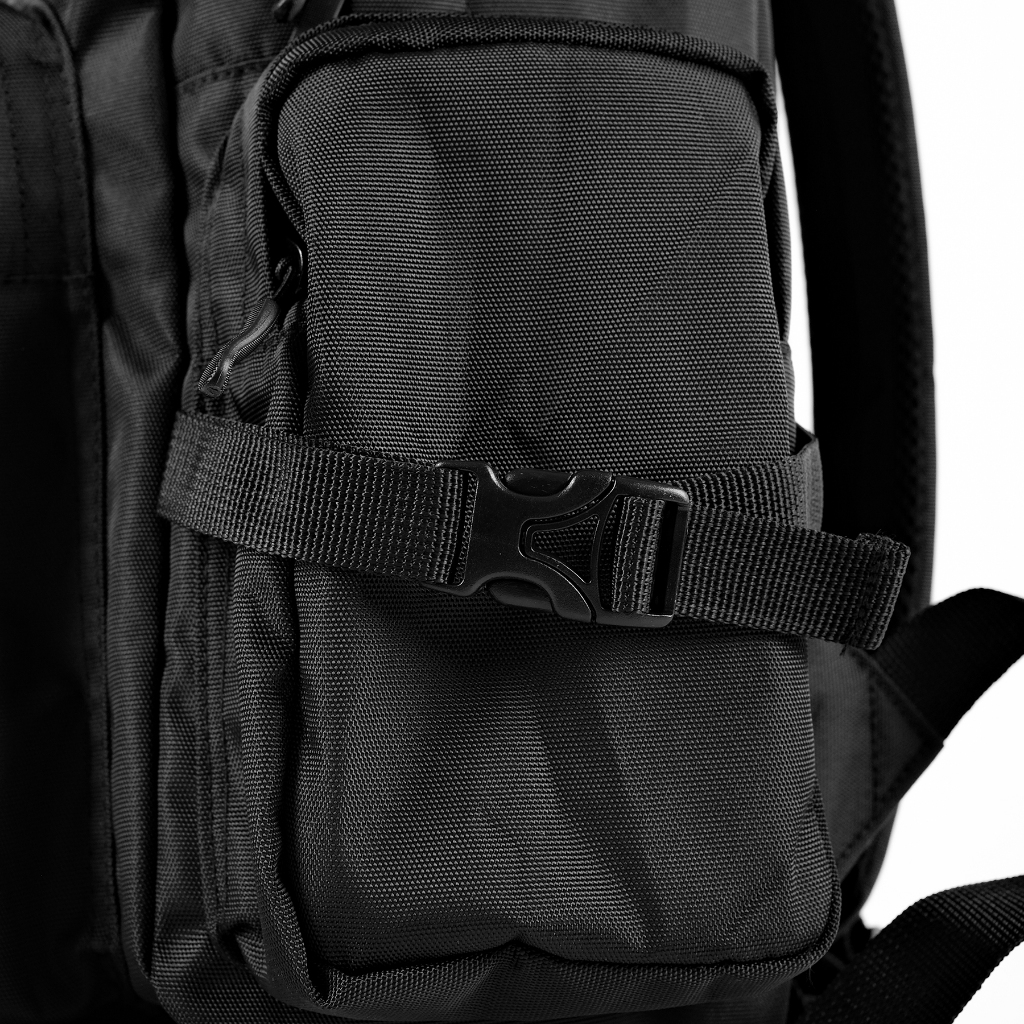 OOTDSUPPLY Backpack Tas Ransel OS Sign Black l Ransel Laptop Cordura Unisex | Tas Punggung Sporty | BPK-OS-BLK