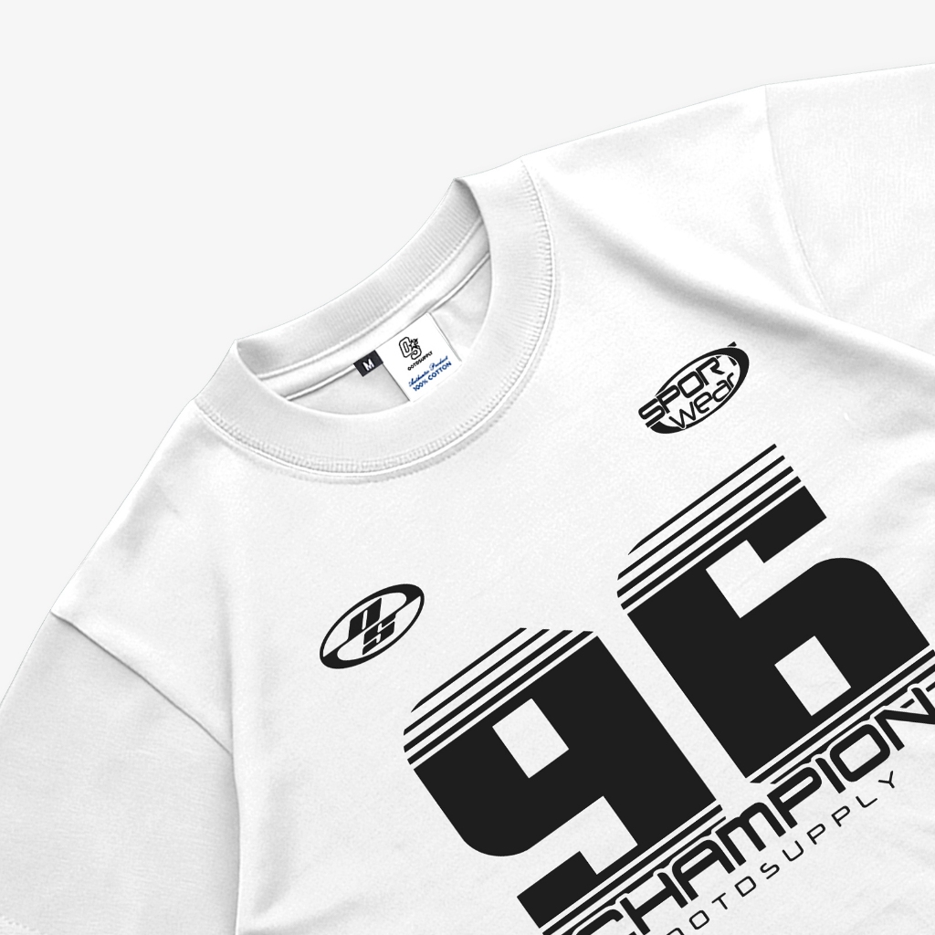OOTDSUPPLY Croptee Fit Champion White | Croptee Slimfit | Atasan Wanita | Kaos Crop CSF021