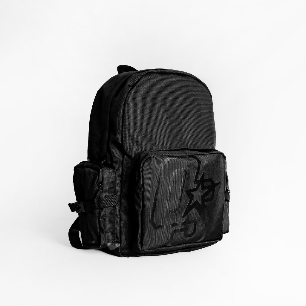 OOTDSUPPLY Backpack Tas Ransel OS Sign Black l Ransel Laptop Cordura Unisex | Tas Punggung Sporty | BPK-OS-BLK