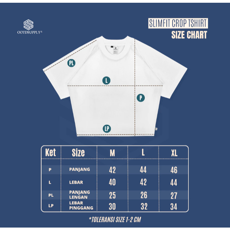 OOTDSUPPLY Croptee Fit Champion White | Croptee Slimfit | Atasan Wanita | Kaos Crop CSF021