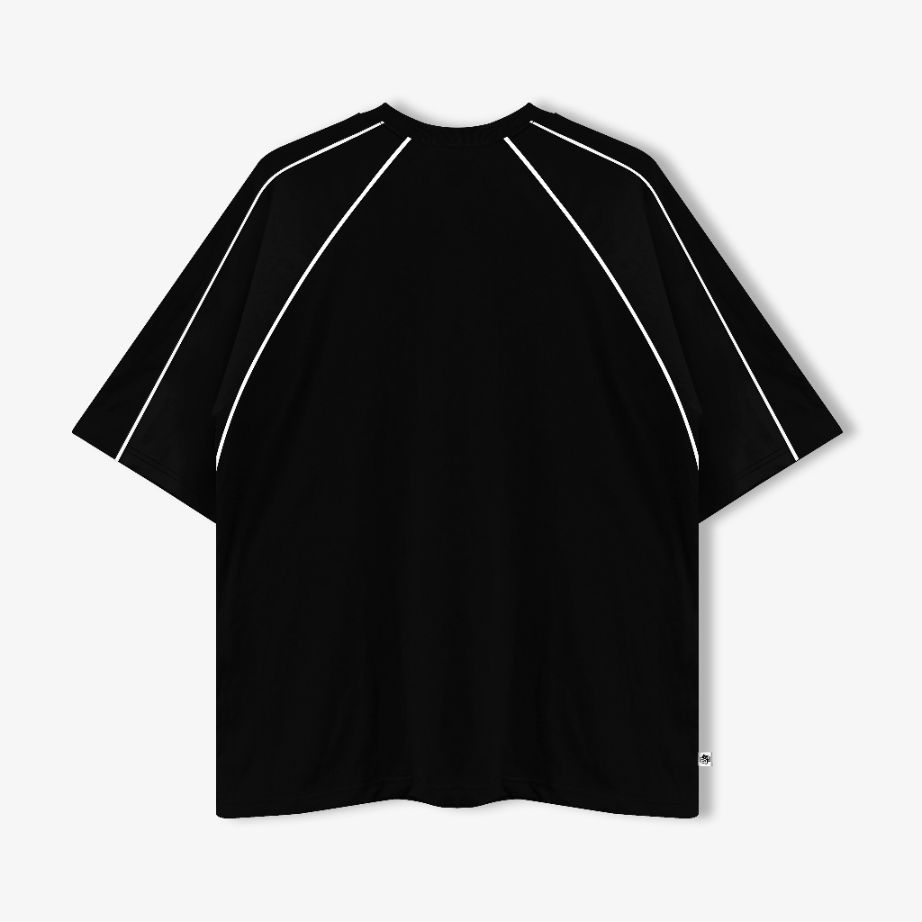 OOTDSUPPLY Oversized Raglan List V3 Diffusion Black & White | Oversize Pria & Wanita RGLV3