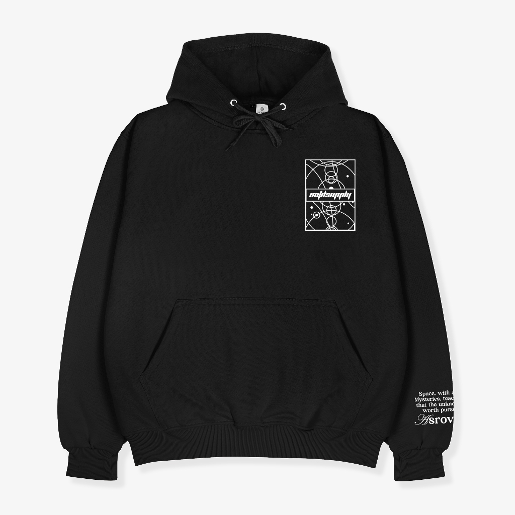 OOTDSUPPLY - Pullover Hoodie Astrovibe Black | Pria & Wanita HD079