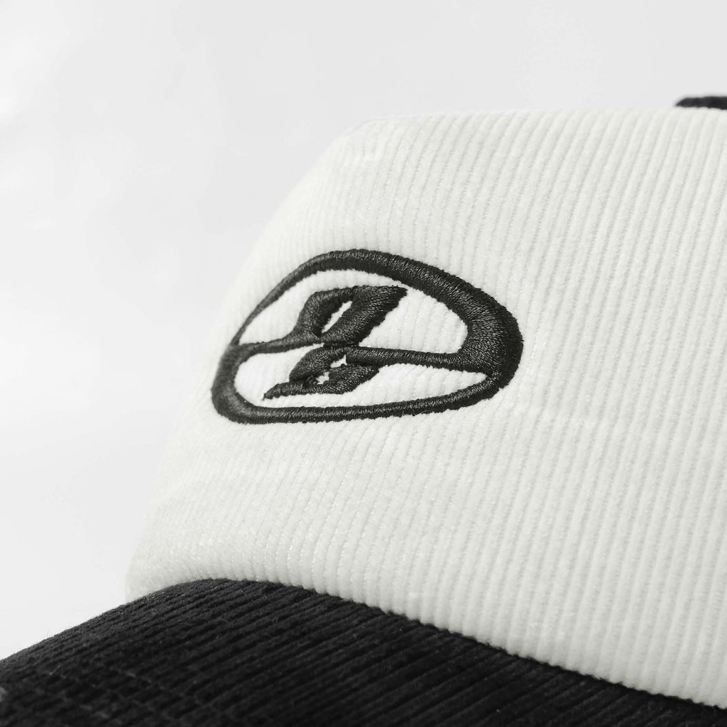 OOTDSUPPLY Polo Caps Trucker Corduroy Bordir Neocore White Black I Topi Hat Pria & Wanita | CAP31