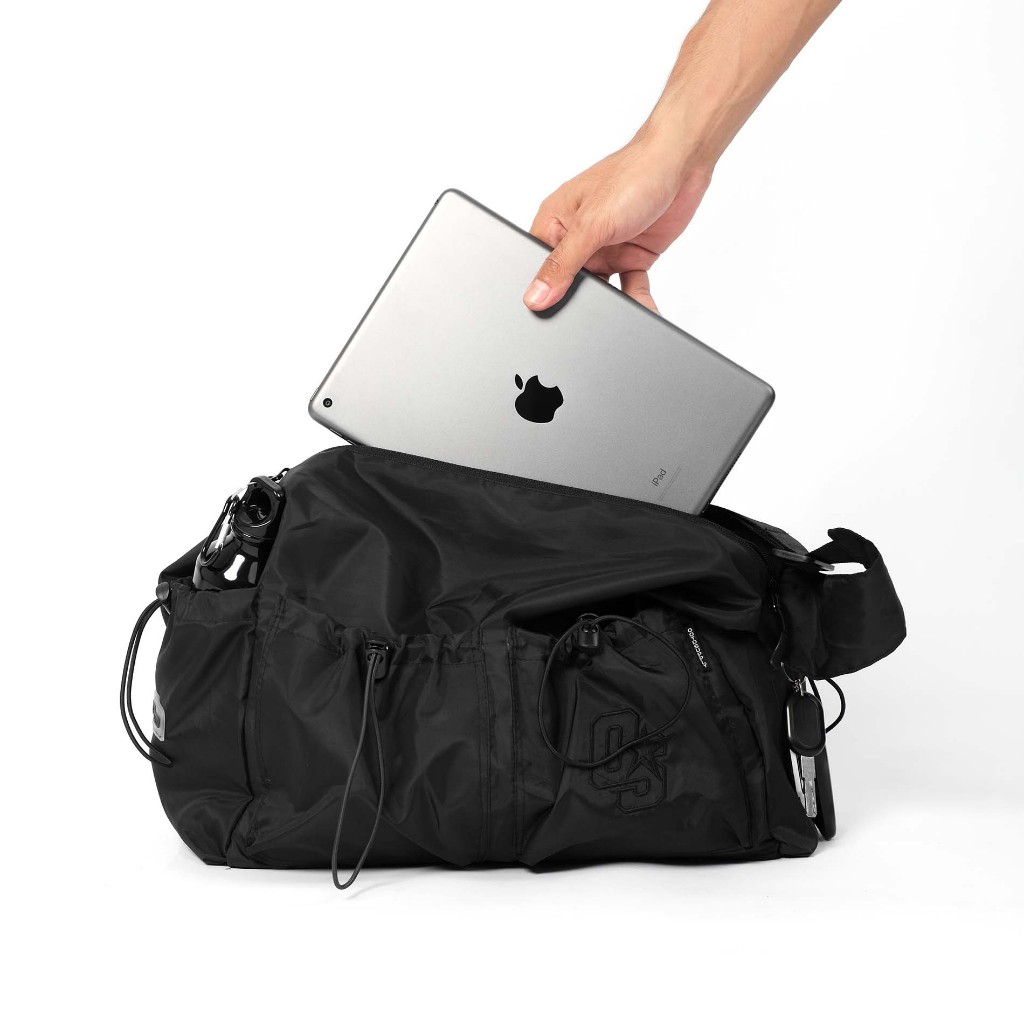 OOTDSUPPLY Sling Bag Parachute OS Sign Black l Parasut Bag l Cross Bag Skena | Hand Bag I Tas Selempang | SB006