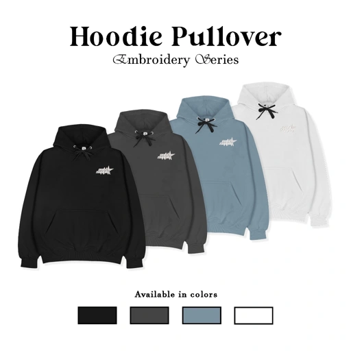 Image of OOTDSUPPLY Pullover Hoodie Vela Embroidey | Pakaian Pria & Wanita HDVLE