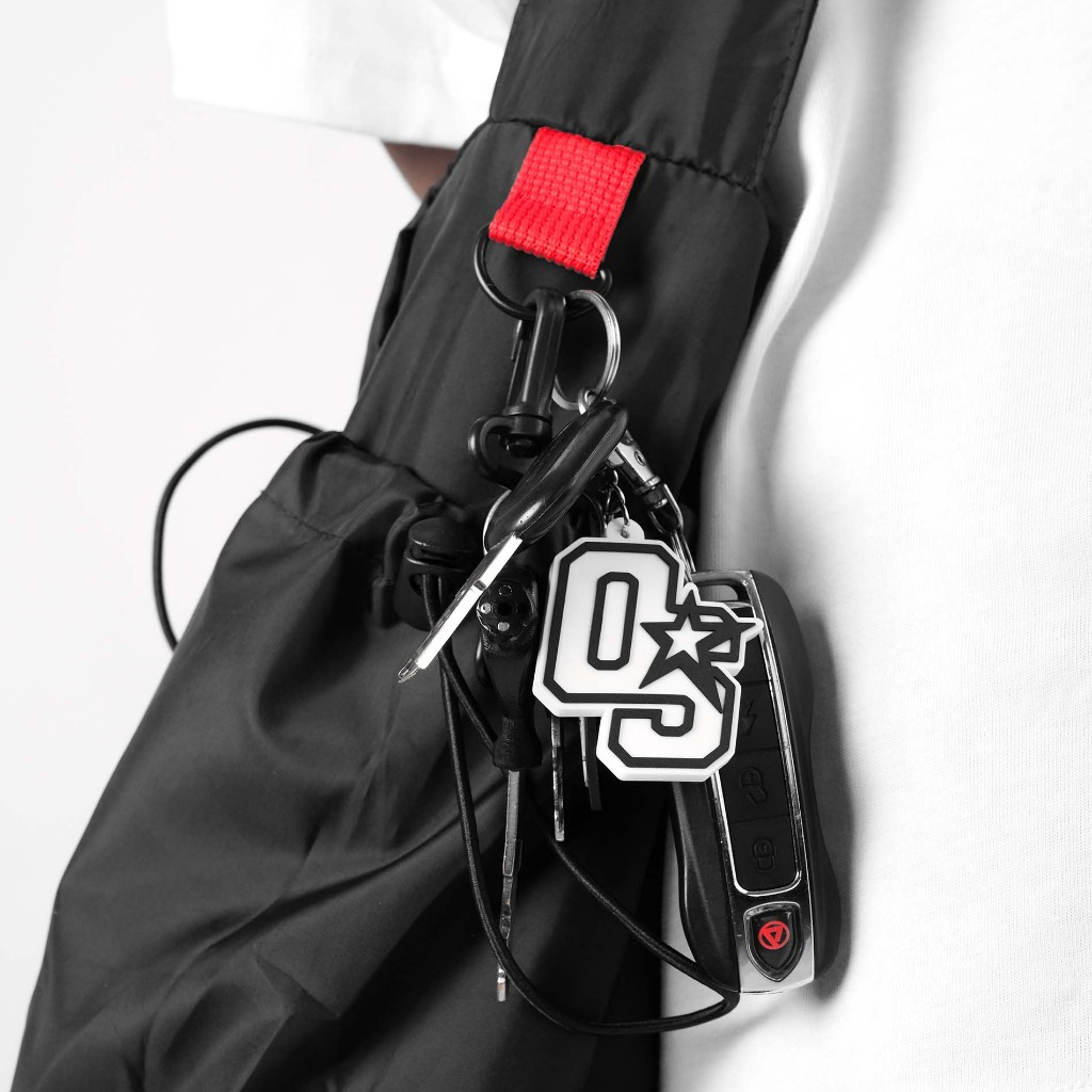 OOTDSUPPLY Sling Bag Parachute OS Sign Black l Parasut Bag l Cross Bag Skena | Hand Bag I Tas Selempang | SB006