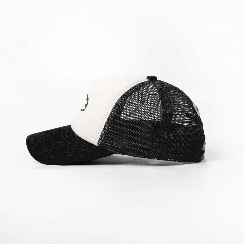 OOTDSUPPLY Polo Caps Trucker Corduroy Bordir Neocore White Black I Topi Hat Pria & Wanita | CAP31