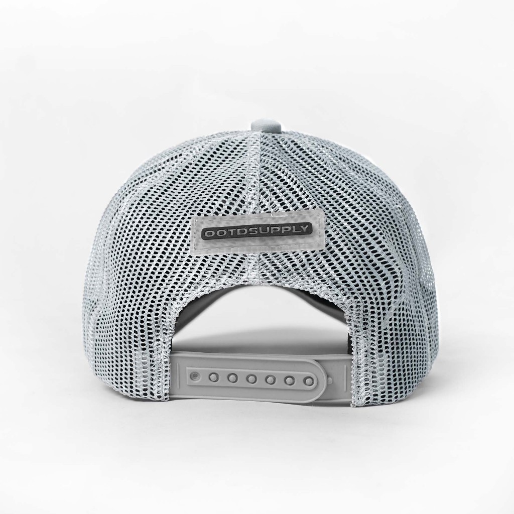 OOTDSUPPLY Polo Caps Trucker Bordir Inspired Light Grey I Topi Hat Twill Bordir Pria & Wanita | CAP34