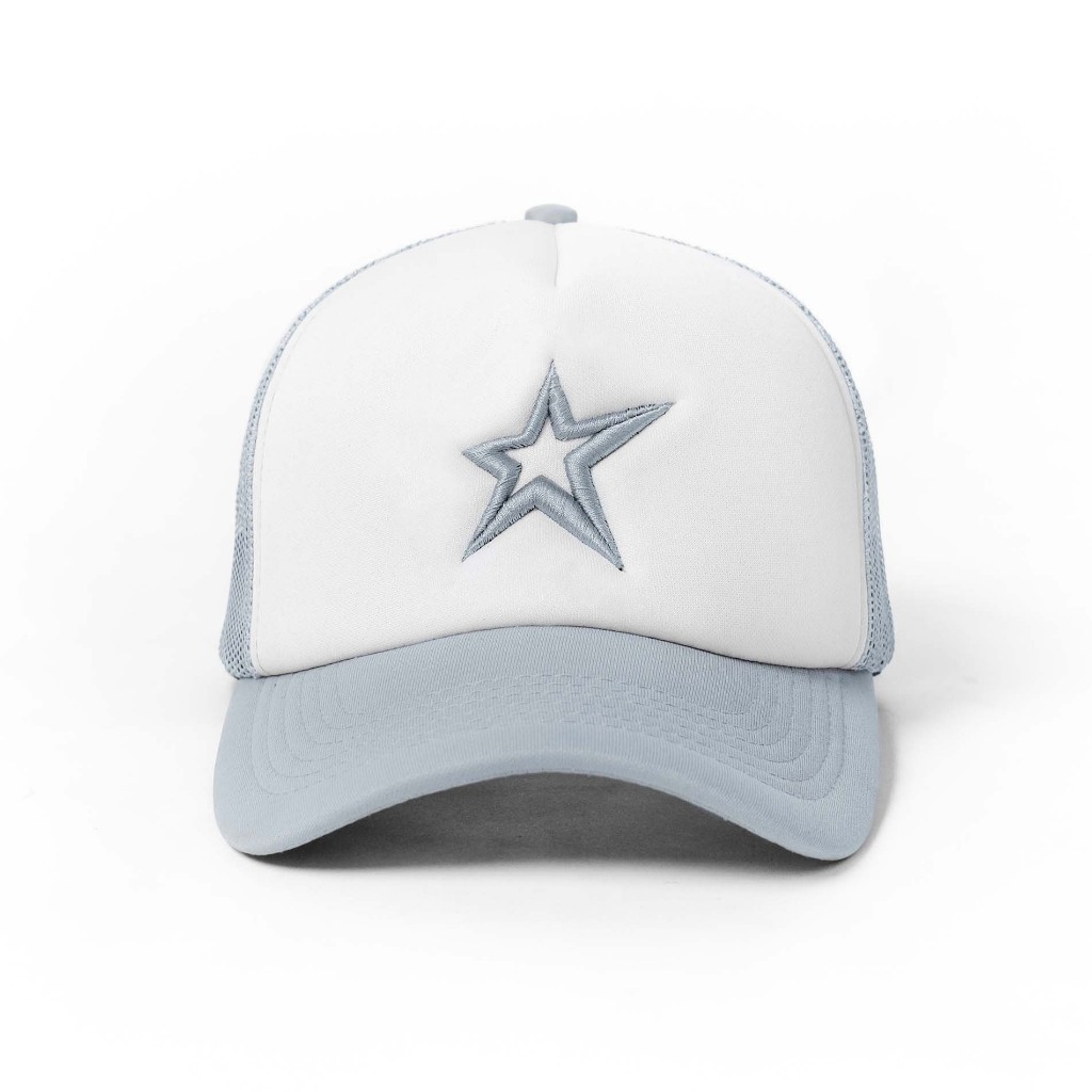 OOTDSUPPLY Polo Caps Trucker Bordir Inspired Light Grey I Topi Hat Twill Bordir Pria & Wanita | CAP34