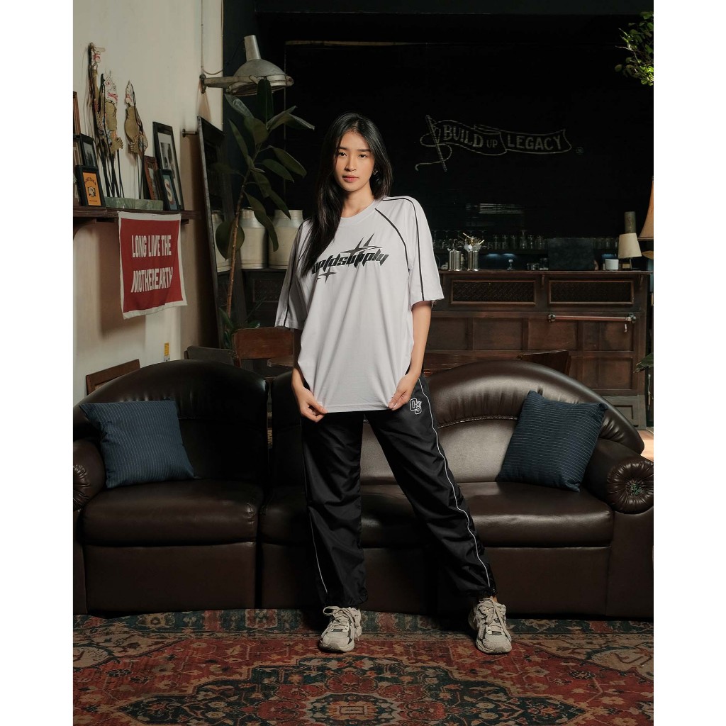 OOTDSUPPLY Oversized Raglan List V3 Diffusion Black & White | Oversize Pria & Wanita RGLV3