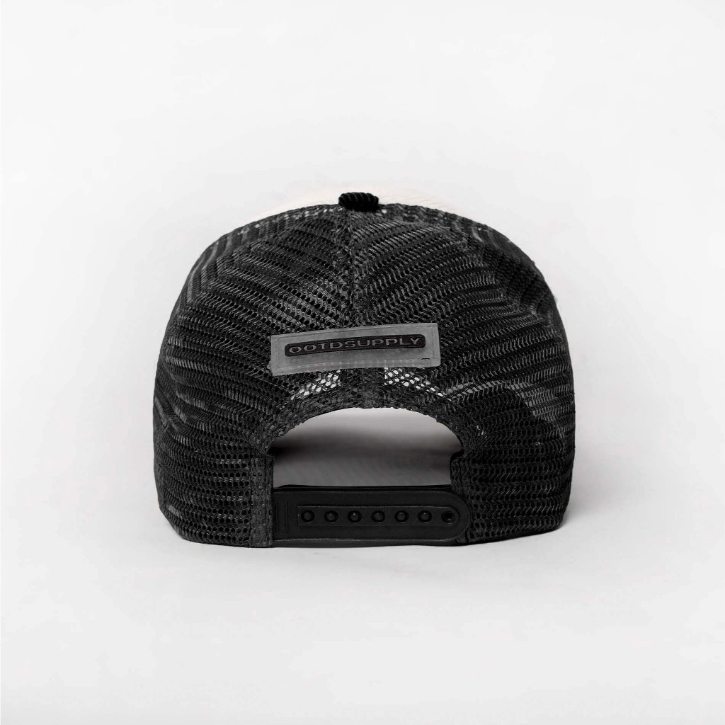 OOTDSUPPLY Polo Caps Trucker Corduroy Bordir Neocore White Black I Topi Hat Pria & Wanita | CAP31