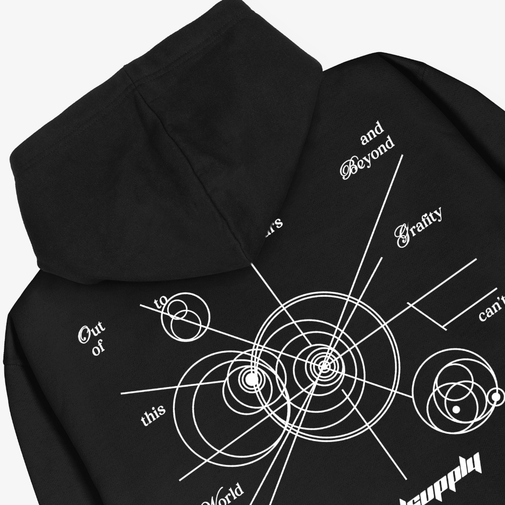 OOTDSUPPLY - Pullover Hoodie Astrovibe Black | Pria & Wanita HD079