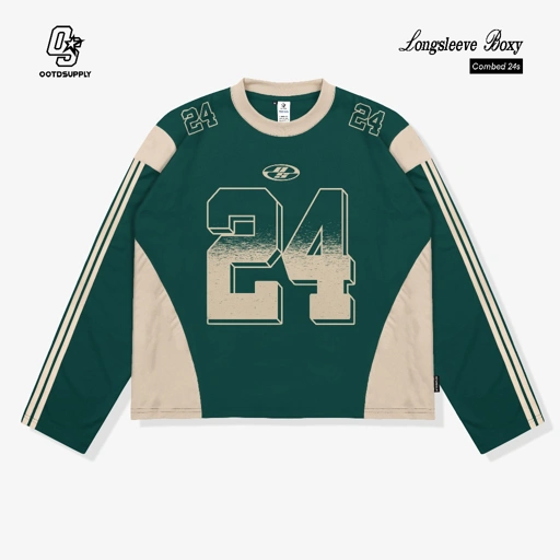 Image of OOTDSUPPLY Longsleeve Boxy Slava Neo 24 Green Bottle l Atasan Boxy Panjang Unisex | Kaos Lengan Panjang Pria dan Wanita | LS-BX-SLA002
