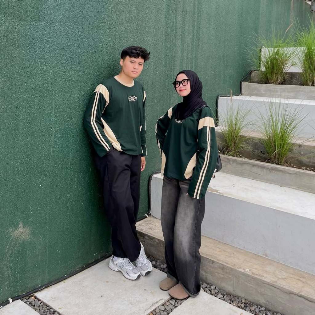 OOTDSUPPLY Longsleeve Boxy Slava Neocore Embroiderry l Atasan Boxy Panjang Unisex | Kaos Lengan Panjang Pria dan Wanita | LS-BX-SLA-NE