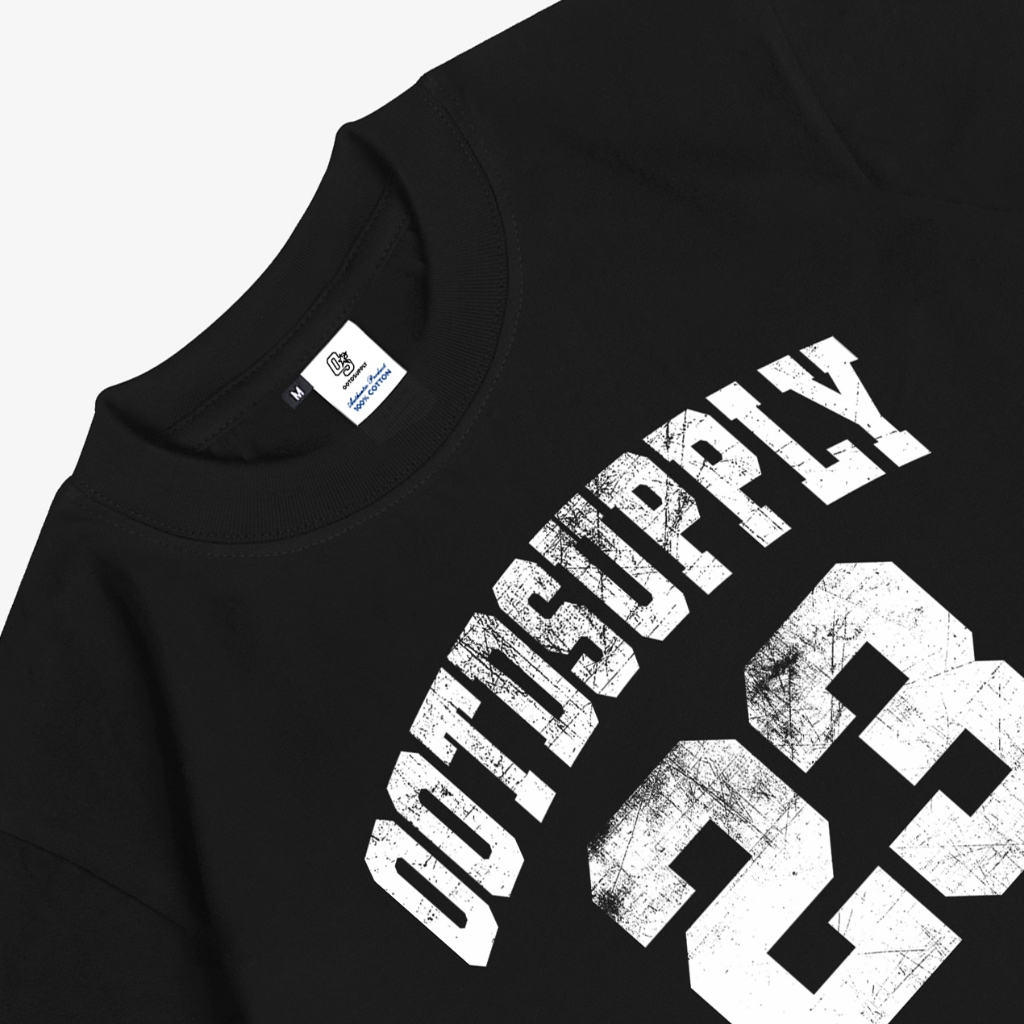 OOTDSUPPLY Croptee Fit iconic 23 White & Black | Croptee Slimfit | Atasan Wanita | Kaos Crop CSF016