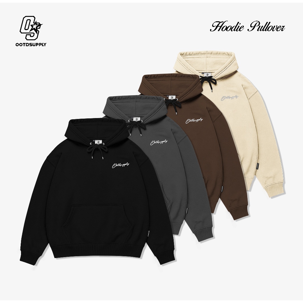 OOTDSUPPLY - Pullover Hoodie Paradise Embroidery | Racing Series | Pria & Wanita OS-HD-PRE