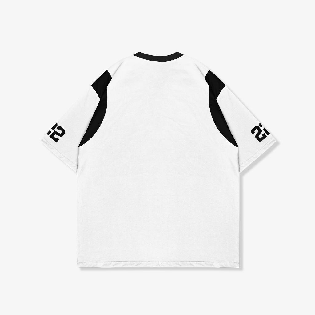 OOTDSUPPLY Oversized Side Line Mentality Black & White | Oversize Pria & Wanita OVZSL007