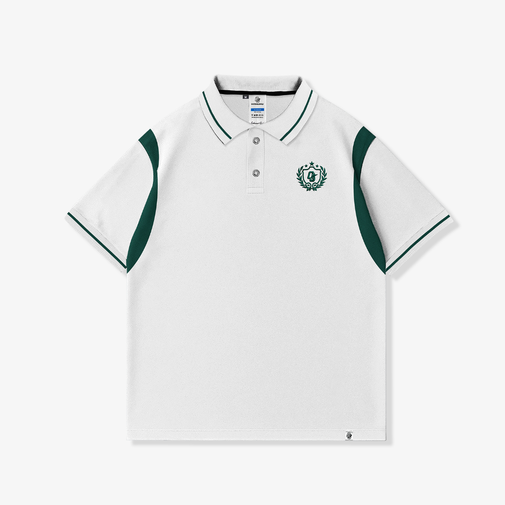 OOTDSUPPLY Polo Shirt Pique Edge Leticia Embroidery l Polo Pique | Kemeja Unisex Kerah Polo Lacost I OS-PSPQ-RGB-EDGE-LCE