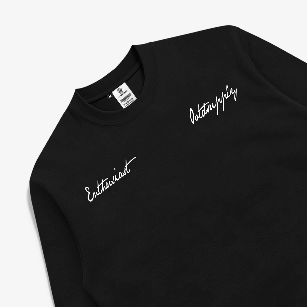 OOTDSUPPLY Longsleeve Boxy 20s Street 38 Black l Oversize T-Shirt Lengan Panjang l Kaos Panjang I Atasan Unisex | OS-LS-BX-V2006