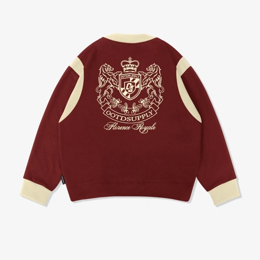 Image of OOTDSUPPLY Cardigan Florence Maroon Cream | Royal Series Atasan Lengan Panjang | Outerwear Pria & Wanita | OS-CG-RGB-MRC-001