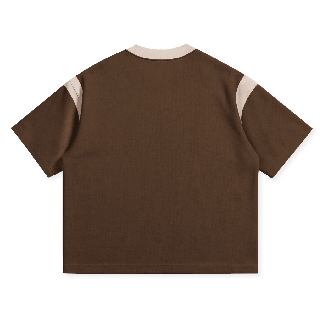 OOTDSUPPLY Oversize Boxy Slava Crimson Dark Brown Mocca l Tshirt Kaos Boxyfit | OS-OVZ-BX-SLA-003