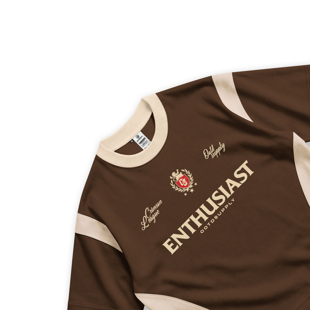 OOTDSUPPLY Oversize Boxy Slava Crimson Dark Brown Mocca l Tshirt Kaos Boxyfit | OS-OVZ-BX-SLA-003