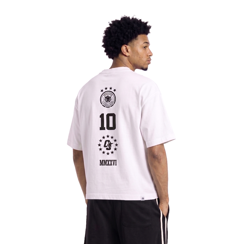 OOTDSUPPLY Boxy Fit Oversize Germany White  | 20s Boxy World Cup Series | Tshirt Boxyfit l Kaos Boxy OS-OVZ-BX-071