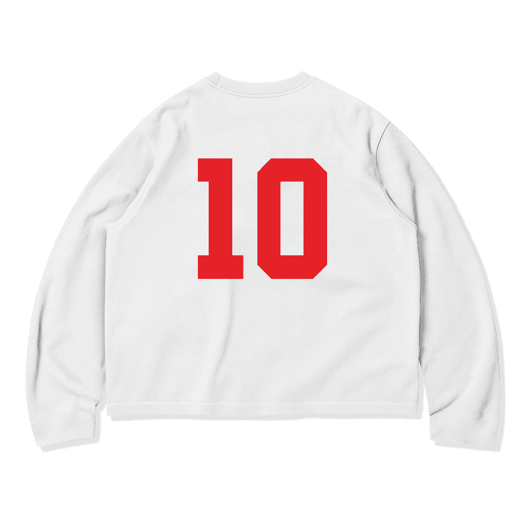 OOTDSUPPLY Longsleeve Boxy 20s Spain White l Oversize Boxy World Cups Series | T-Shirt Lengan Panjang l Kaos Panjang I Atasan Unisex | OS-LS-BX-021