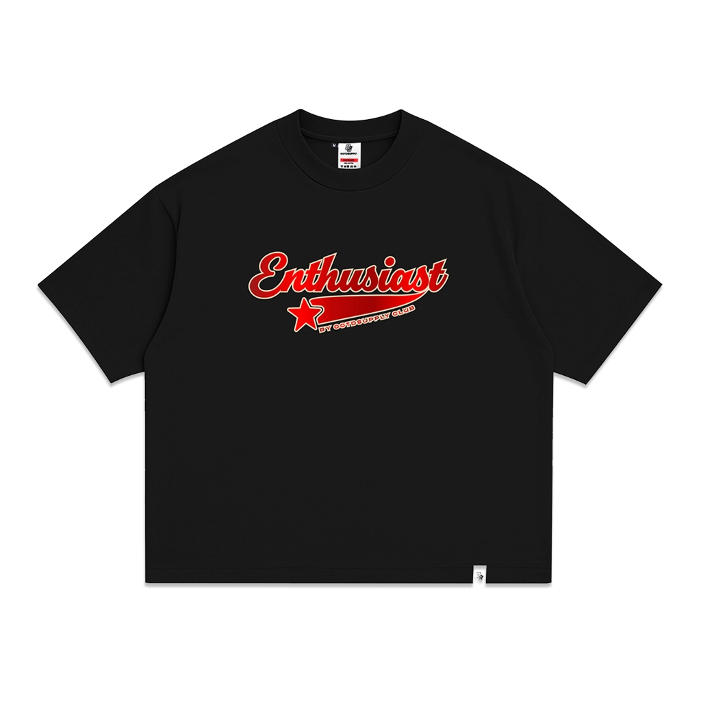OOTDSUPPLY Boxy Fit Oversize Starline Black | 20s Boxy Series | Tshirt Boxyfit l Kaos Boxy OS-OVZ-BX-054