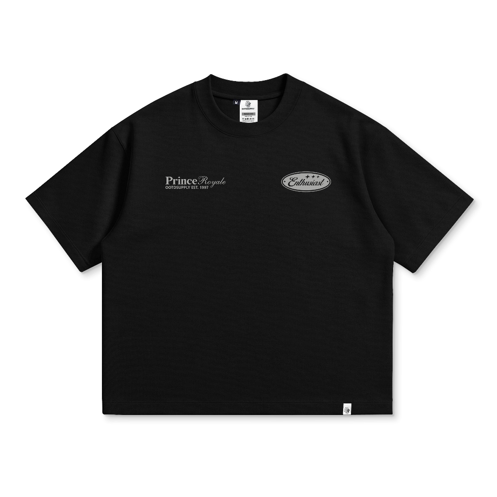 OOTDSUPPLY BoxyFit Oversize Prince Black & White | Kaos Boxy Series | Tshirt Boxy fit l Kaos Boxy OS-OVZ-BX-061