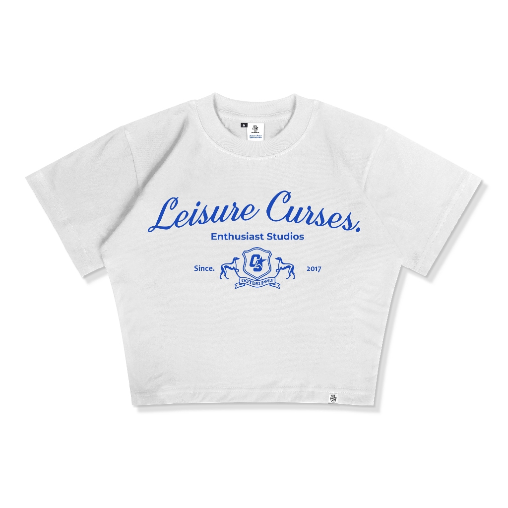 OOTDSUPPLY Croptee Fit Curse | Tshirt Croptee Slimfit | Atasan Wanita | Kaos Crop CSF024