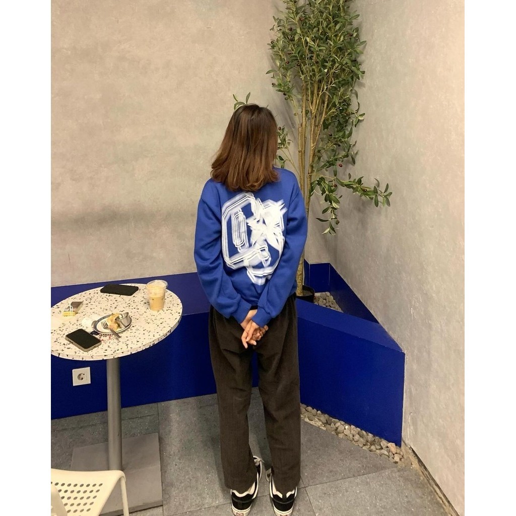 OOTDSUPPLY Crewneck OS Sign Black & Benhur | Sweater Pria & Wanita CN098