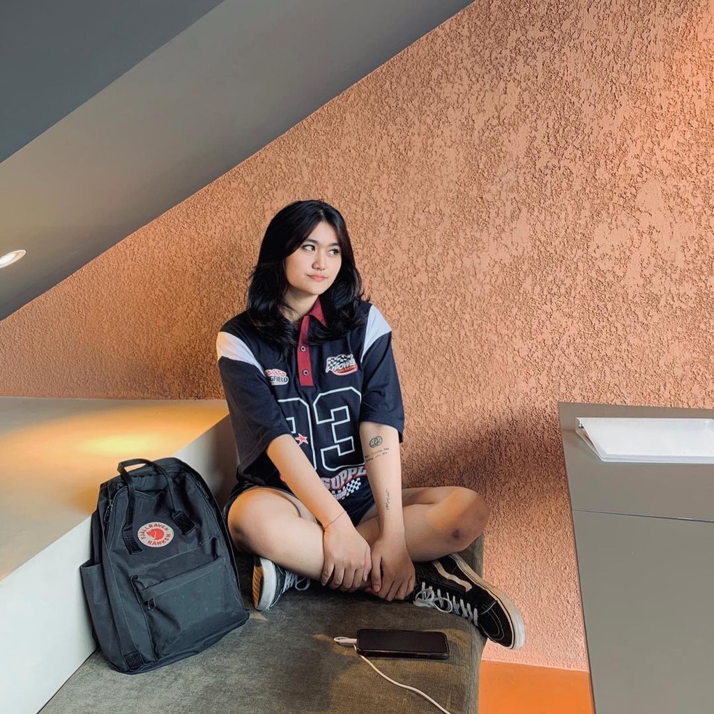 OOTDSUPPLY Oversize Rugby Polo Shirt Springfield Combination | Kaos Polo Pria dan Wanita OVZ-PSR041