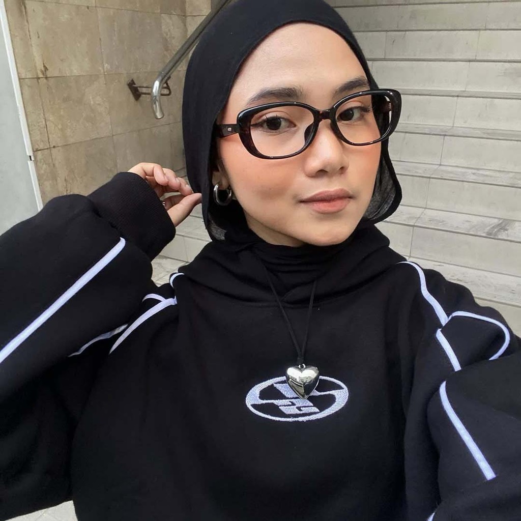 OOTDSUPPLY Hoodie Boxyfit List Neocore Embroidery | Hoodie Boxy fit | HDBXE