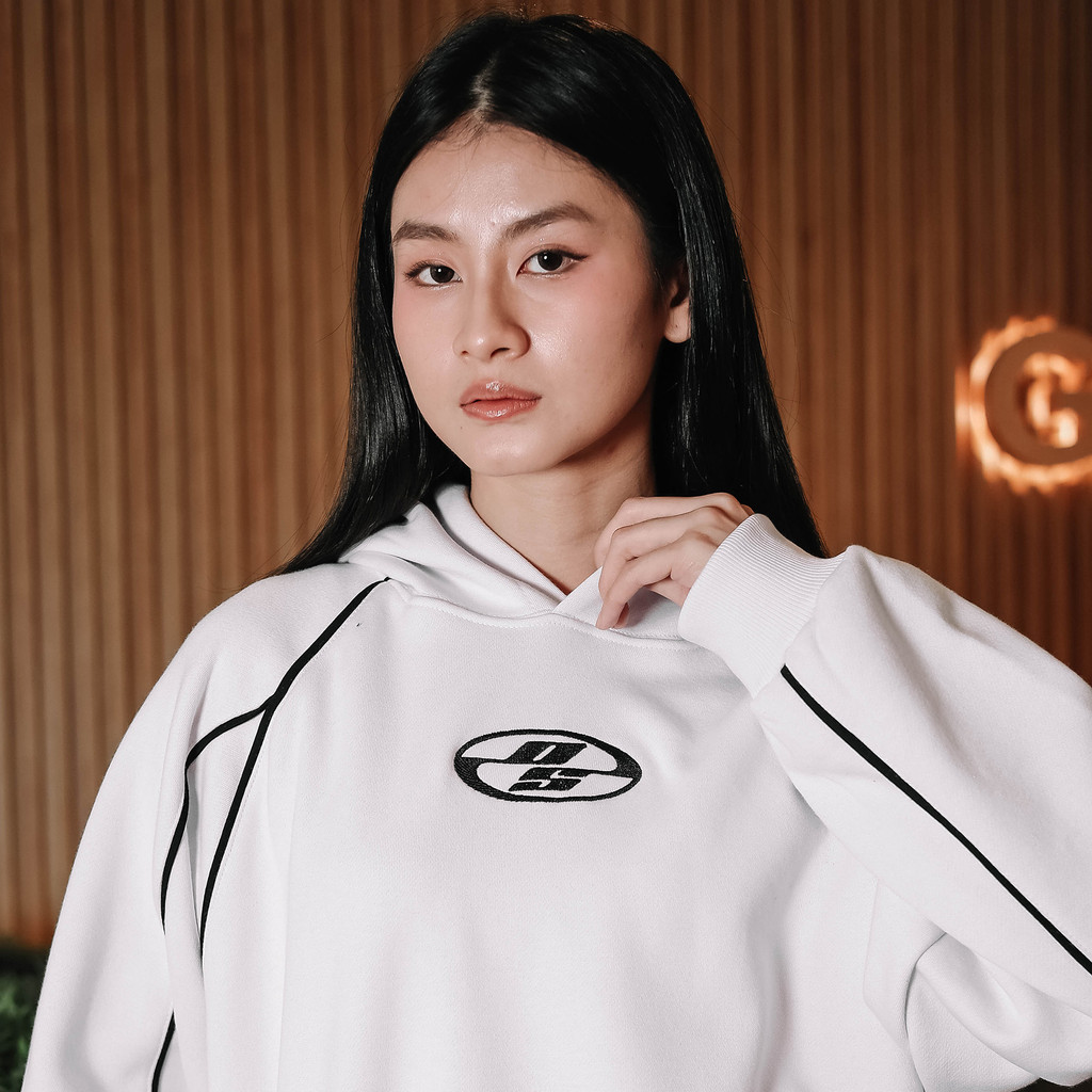 OOTDSUPPLY Hoodie Boxyfit List Neocore Embroidery | Hoodie Boxy fit | HDBXE