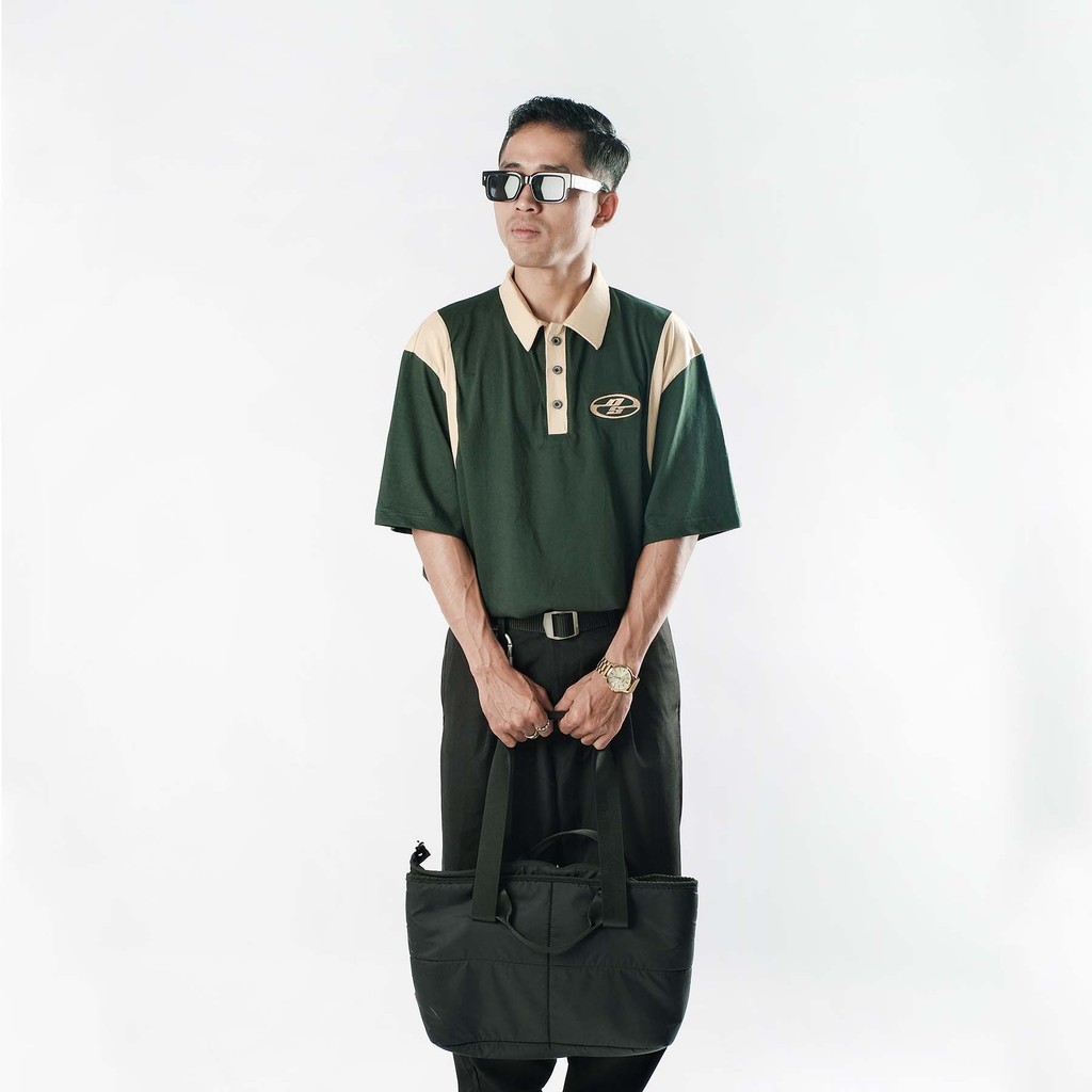 OOTDSUPPLY Oversize Rugby Polo Shirt Neocore Embroiderry Combination | Kaos Polo Pria dan Wanita PS-RGB-NE