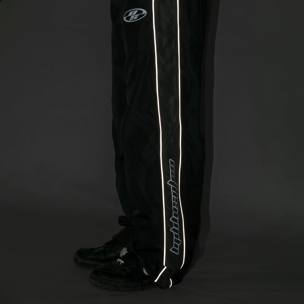 OOTDSUPPLY Trackpant Parachute Neocore Black Grey l Celana Panjang Parasut | Longpants Sporty Unisex | TRP-CLN-BGRY