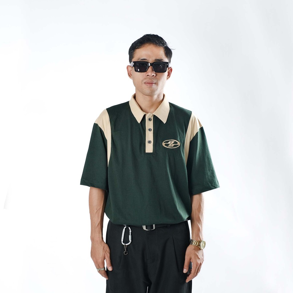 OOTDSUPPLY Oversize Rugby Polo Shirt Neocore Embroiderry Combination | Kaos Polo Pria dan Wanita PS-RGB-NE