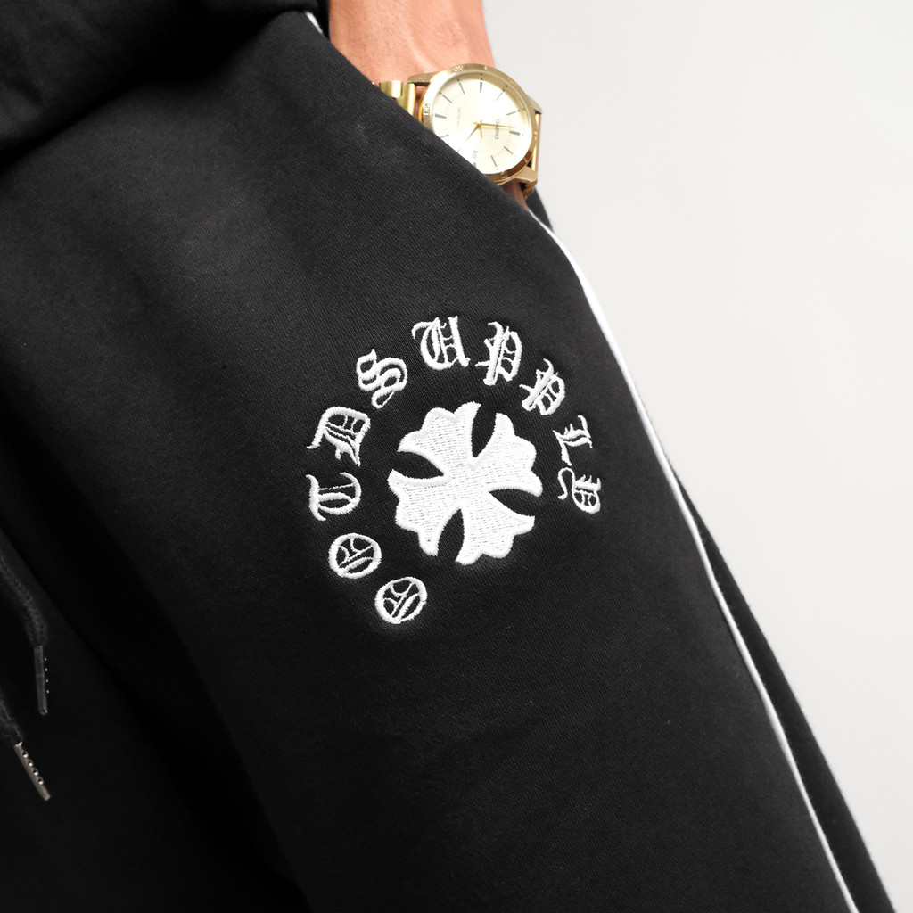 OOTDSUPPLY Baggy Pants Line Mystic Relic | Celana Panjang Unisex | Celana Sporty | BP-BLK-CEE