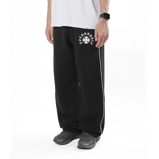 Image of OOTDSUPPLY Baggy Pants Line Mystic Relic | Celana Panjang Unisex | Celana Sporty | BP-BLK-CEE