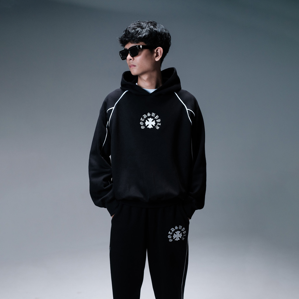 OOTDSUPPLY Hoodie Boxyfit List Mystic Relic Embroidery | Hoodie Boxy fit | HDBXE