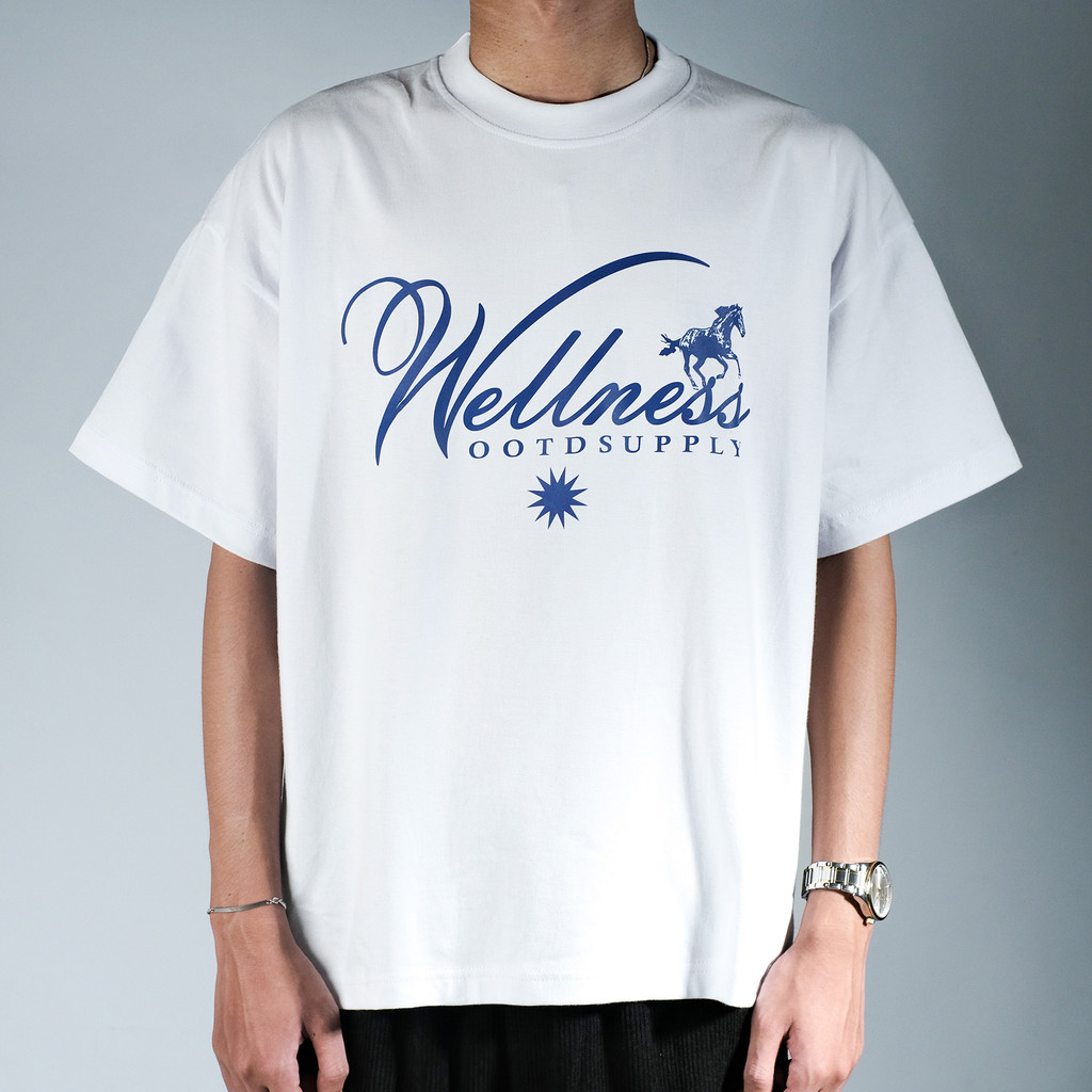 OOTDSUPPLY Boxy Fit Oversize Wellness White | 20s Boxy Series | Tshirt Boxyfit l Kaos Boxy OS-OVZ-BX-047