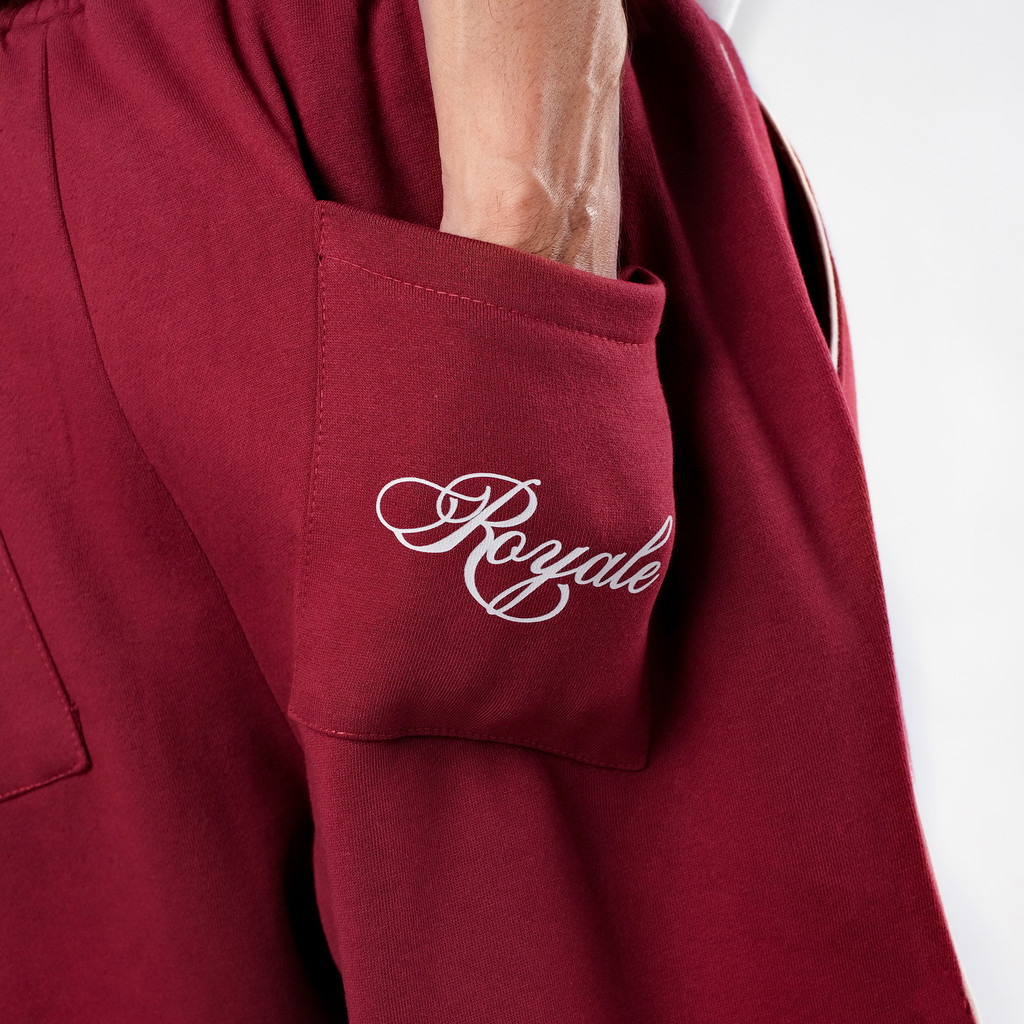 OOTDSUPPLY Baggy Pants Line Florence Maroon & Black | Celana Panjang Unisex | Celana Sporty | OS-BP002-MRN