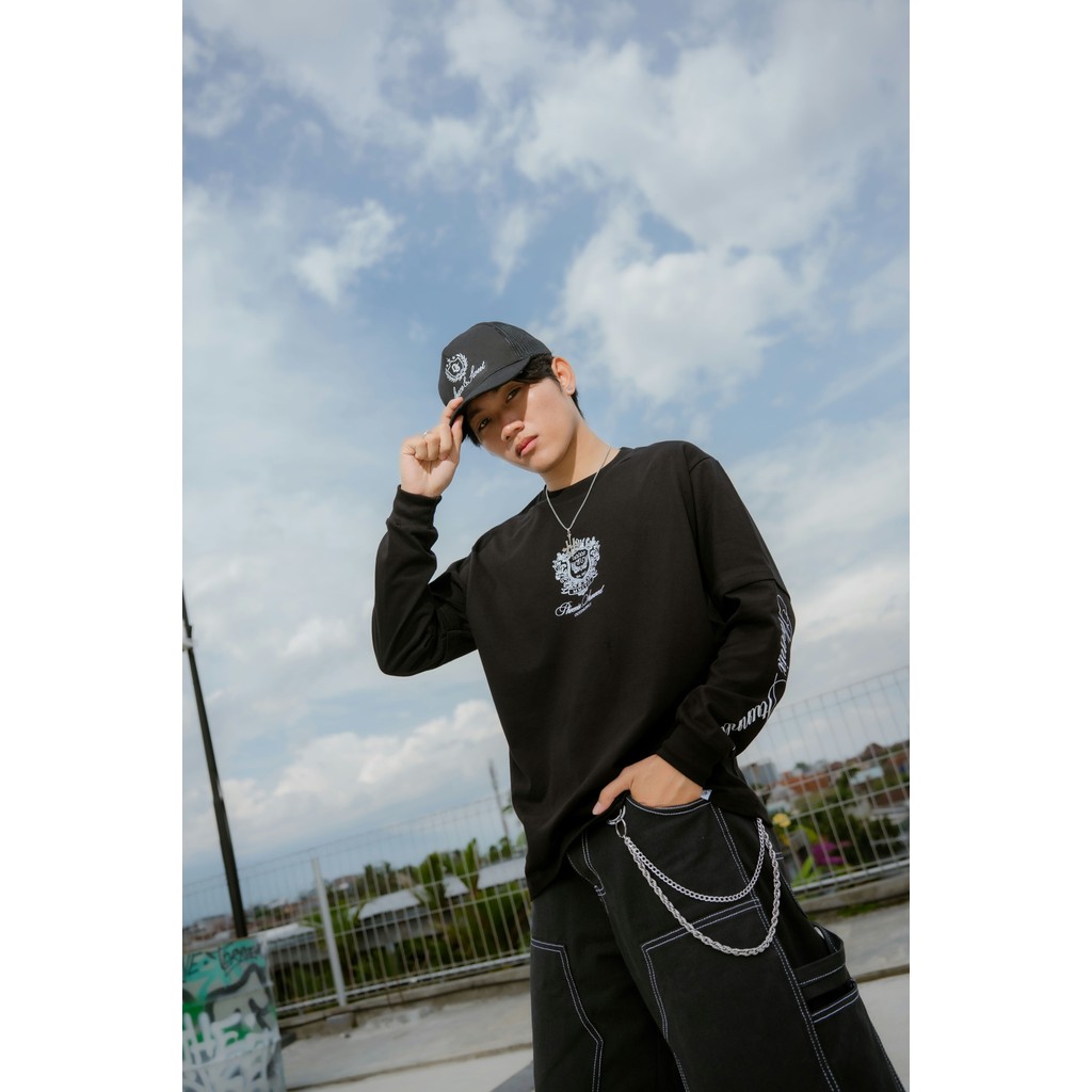 OOTDSUPPLY Longsleeve Doublesleeve Phoenix Black | Longsleeve Reguler Fit | Kaos Lengan Panjang Layer | OS-LS-DS-RIB005