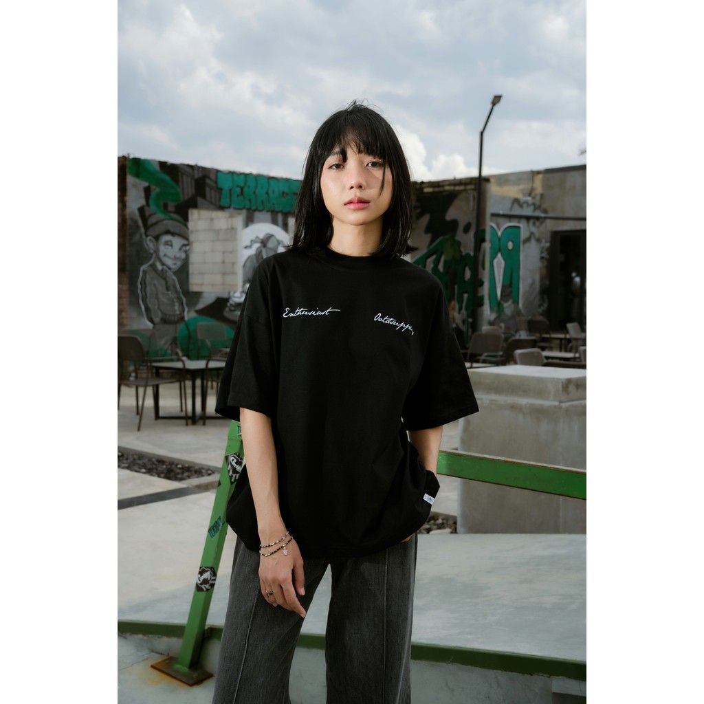 OOTDSUPPLY Boxy Fit Oversize Street 38 Black | 20s Boxy Series | Tshirt Boxyfit l Kaos Boxy OS-OVZ-BX-051