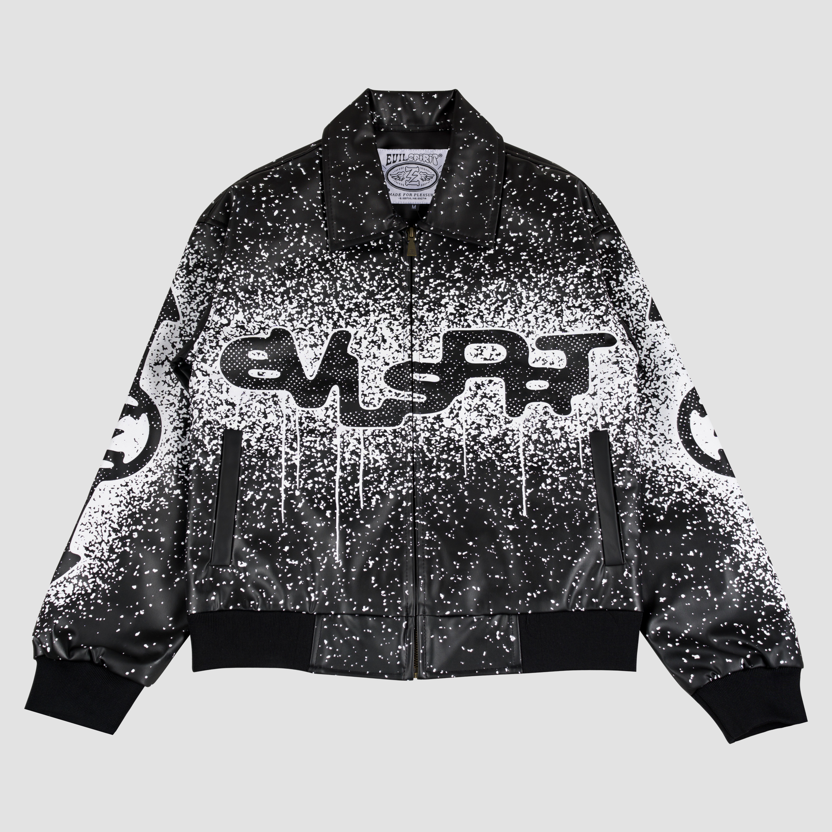 EVILSPIRIT LEATHER JACKET - PHONIX BLACK UNISEX