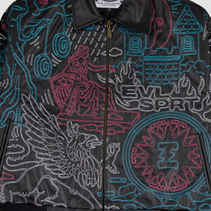 EVILSPIRIT LEATHER JACKET - FUTELA BLACK UNISEX