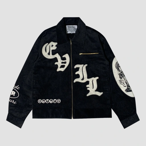 Image of EVILSPIRIT WORK JACKET -  LIORA BLACK UNISEX