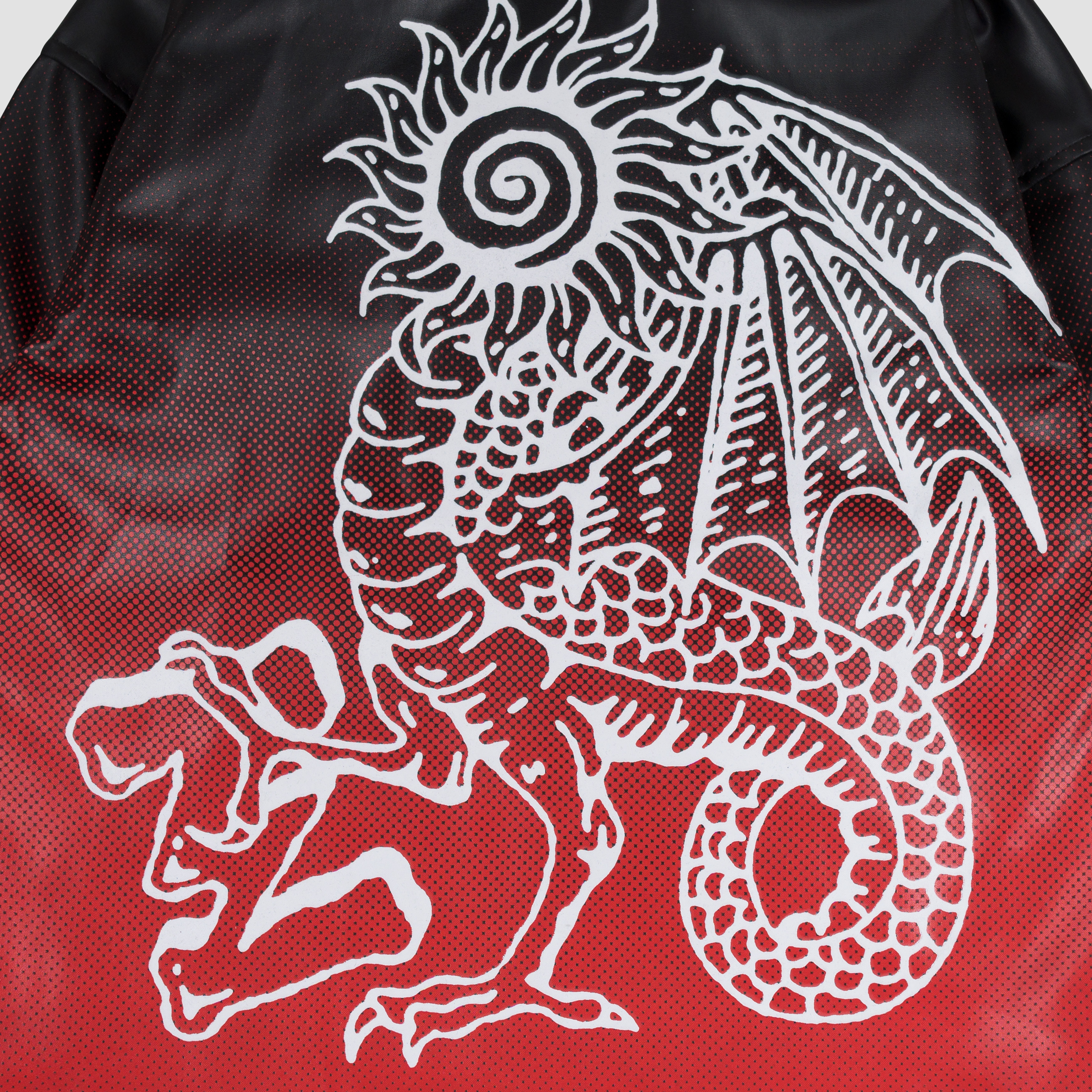 EVILSPIRIT LEATHER JACKET - RYUJIN BLACK/RED UNISEX
